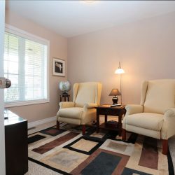 Strathcona Village Homes front den area. Perfect for a TV, craft room or home office.